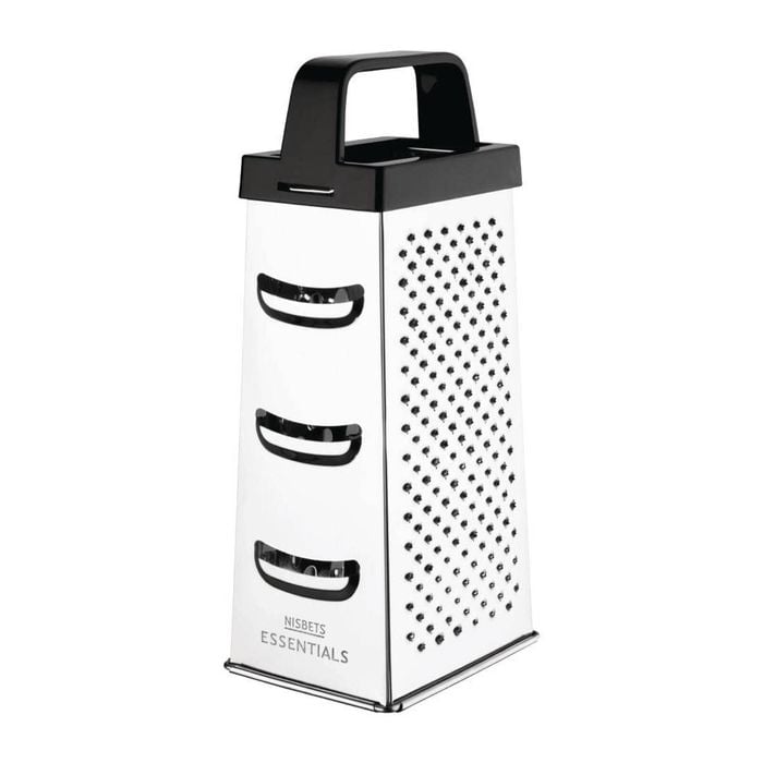 Nisbets Essentials Box Grater Stainless Steel 4 Sided Commercial Kitchen Tool 230mm