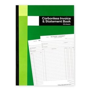 Yes4homes 12 X Book Carbonless Invoice & Statement A4 - 50 Sheets