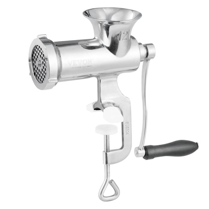 Vevor Manual Meat Grinder Stainless Steel with Steel Table Clamp