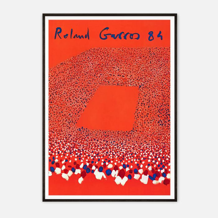 Galrie Roland Garros 1984 - Stunning Abstract Tennis Art Print for Home Decor, Black Frame, A1 60 x 84cm (23 x 33inch)