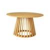 Round Slatted Coffee Table 80cm Natural