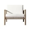 Messina Outdoor Lounge With Stool Setting In Teak Timber Wood With Beige Wicker