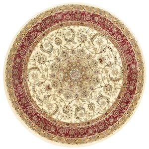 Adelaide 15 200x200 Cream Red Round Rug