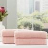 Renee Taylor 4 Piece Cotton Ribbed Bath Towel Blush