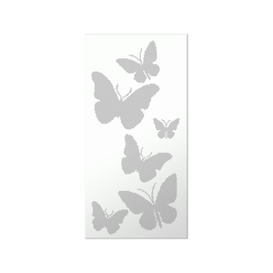 Walpix 1775 x 875 x 2.0mm Perforated Aluminium Decorative Screen Folded Profile Butterfly - White Satin