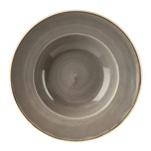 Churchill Round Wide Rim Bowl Stonecast Peppercorn Grey 280mm