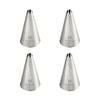 4PK Mondo Stainless Steel #16 Star Piping Tip - Silver