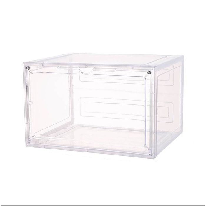 Provecta Stackable Shoe Storage Box Translucent White 10 Piece