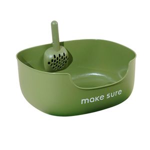Makesure Open Cat Litter Tray - Green - 470*410*200mm (L*W*H)