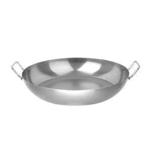 Vogue Paella Pan Carbon Steel Round 400mm Spanish Cooking Pan