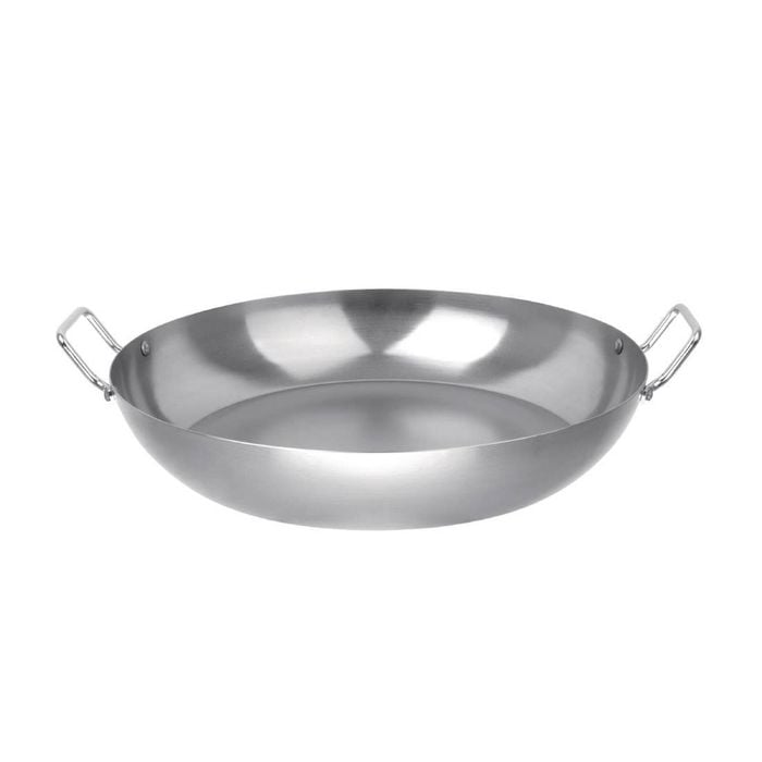 Vogue Paella Pan Carbon Steel Round 400mm Spanish Cooking Pan