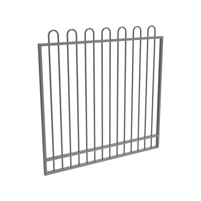 ProtectorAl 1201 - 1500mm x 1500mm Monument Aluminium Garden Gate Loop Top with Mid Rail
