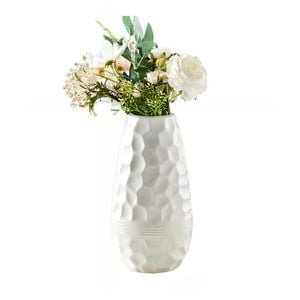 ANYDECO Flower Vase White Large Meteorite Nordic Style Table Decor