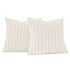 Gioia Casa Faux Fur European Pillowcases - Snow, 65x65cm