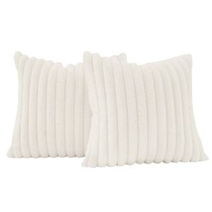 Gioia Casa Faux Fur European Pillowcases - Snow, 65x65cm