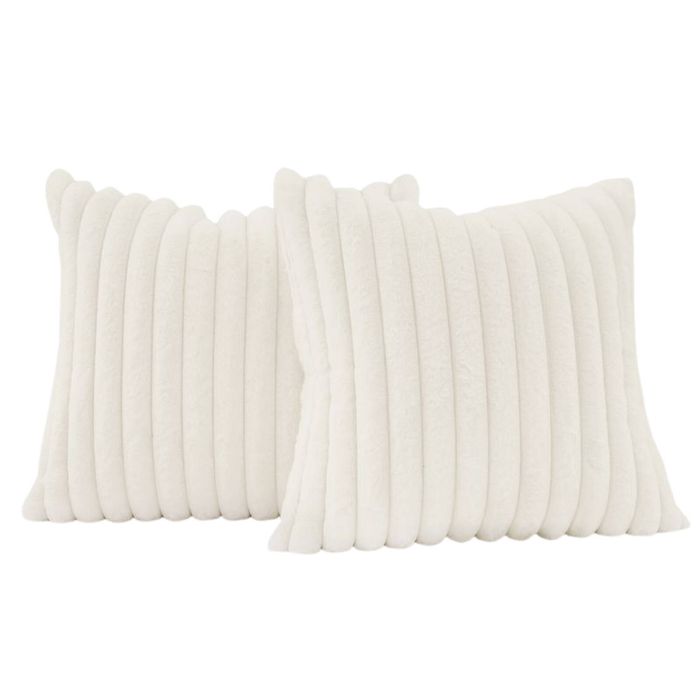 Gioia Casa Faux Fur European Pillowcases - Snow, 65x65cm