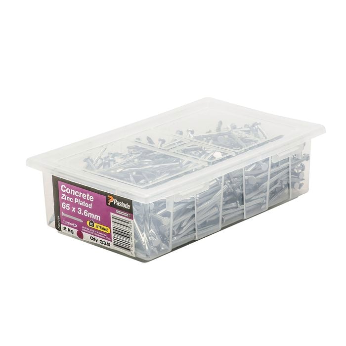 Paslode 65 x 3.6mm 2kg Zinc Plated Concrete Nails - 335 Pack