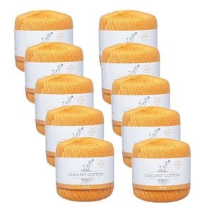 10pk Malli Super Strength 100% Cotton Crochet Knitting Yarn 3ply 50g Orange