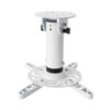 White Projector Mount Bracket Fixed 20cm suits Flat or Angled Ceiling