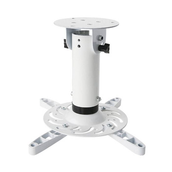 White Projector Mount Bracket Fixed 20cm suits Flat or Angled Ceiling