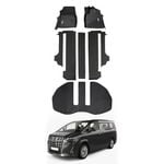 AUSGO Floor Mats & Boot Liner Set for Toyota Alphard 2015-2024 Car Cargo Trunk Mat