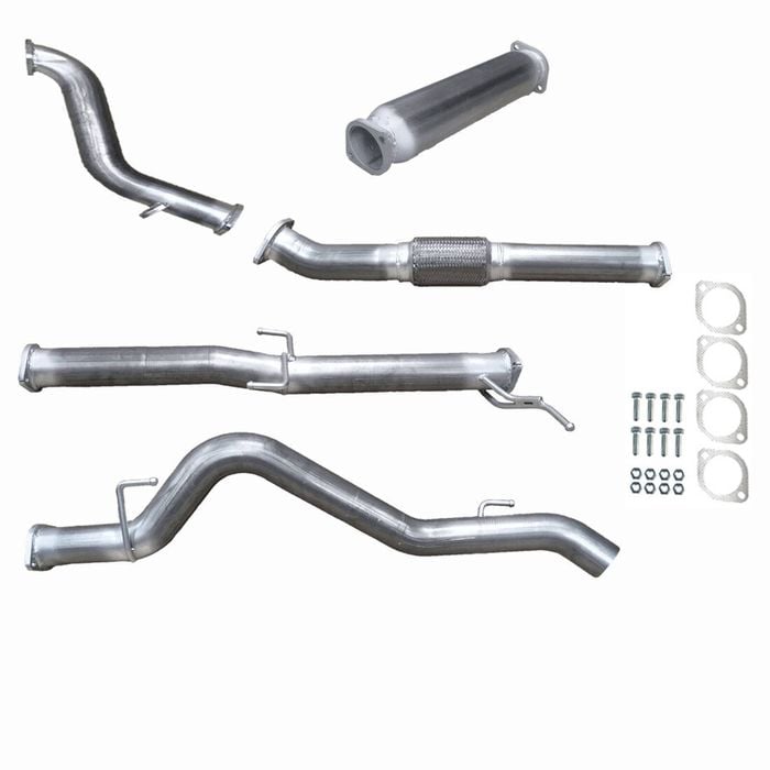 Ignite Exhausts Turbo Back For Mitsubishi Mn Triton 2.5l 3" No Cat With Hotdog Raw Aluminised Steel