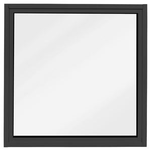 Polar     View 600 x 600mm Black Frosted Glass Fixed Panel Double Glazed Window