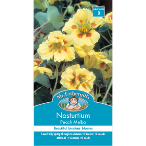 Mr Fothergill's Nasturtium Peach Melba Flower Seeds