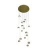 BILLY 16 Light Crystal Chandelier Tri-colour LED (Gold)