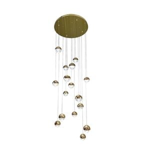 Element Lighting BILLY 16 Light Crystal Chandelier Tri-colour LED (Gold)