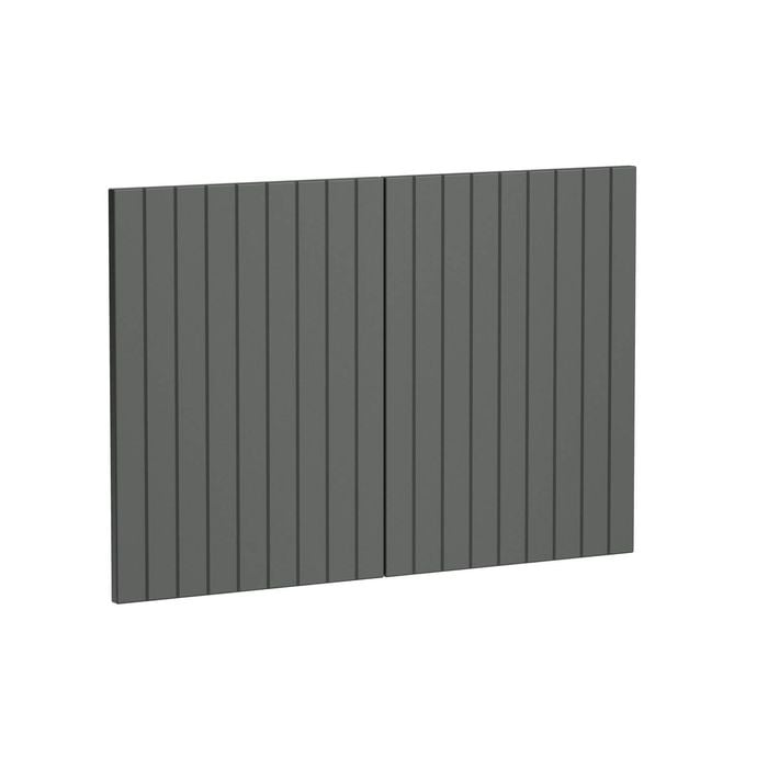 Kaboodle 900mm Grey Fig V-Groove Rangehood Doors - 2 Pack