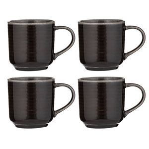 Ladelle Melange Set of 4 Mugs - Charcoal