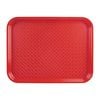 Olympia Kristallon Polypropylene Fast Food Tray Red 275x353mm Commercial Kitchen Service Tray
