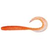 Megabass Kemuri Curly 3.5" Soft Plastic Fishing Lure Clear Orange Rainbow Flake
