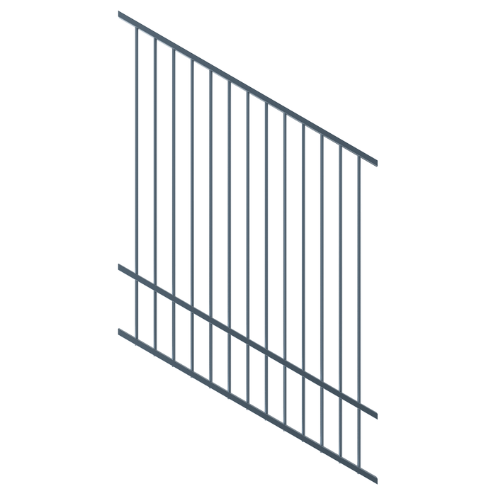 ProtectorAl 0350-1200W x 1500H Deep Ocean Raked 16-30º Flat Top Pool Fence Panel