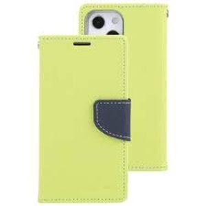 Fancy Diary Case for iPhone 13 Pro Max - lime/navy