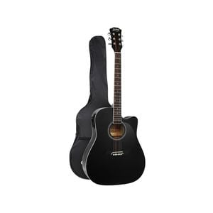 Alpha Acoustic Guitar with EQ 41in - Black