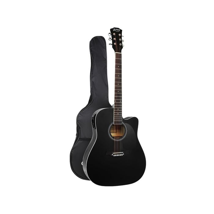 Alpha Acoustic Guitar with EQ 41in - Black