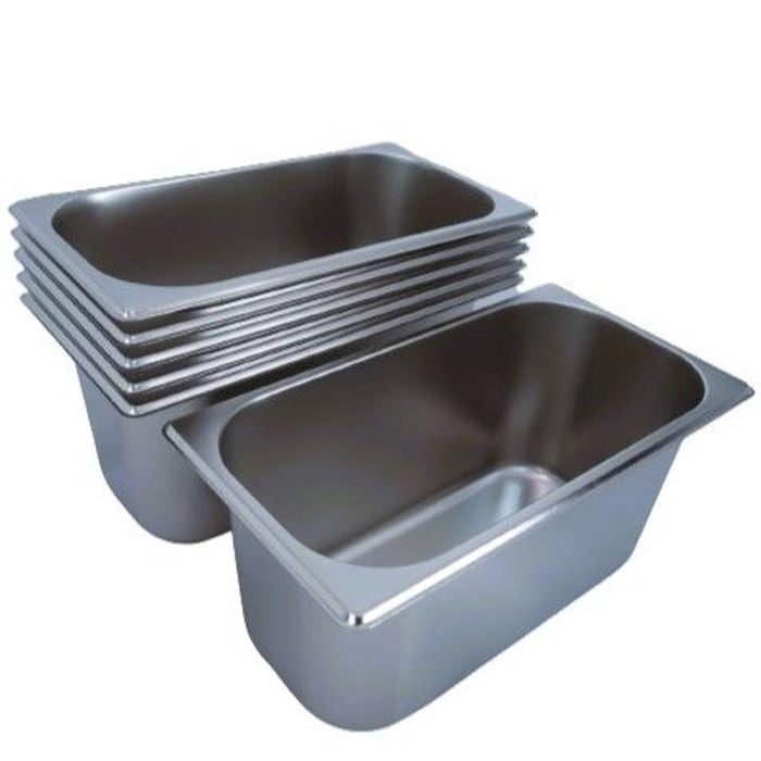 LCE Gastronorm GN Pan Third Size 1/3 GN Pans 150mm (Pack of 6)