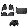 AUSGO Floor Mats & Boot Liner Set for Suzuki Jimny 3-Door Auto Transmission 2018-Onwards Car Floor Liners Cargo Mat