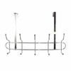 Adoored 5 Double Hook Chrome Over-The-Door Deco Hook Rack