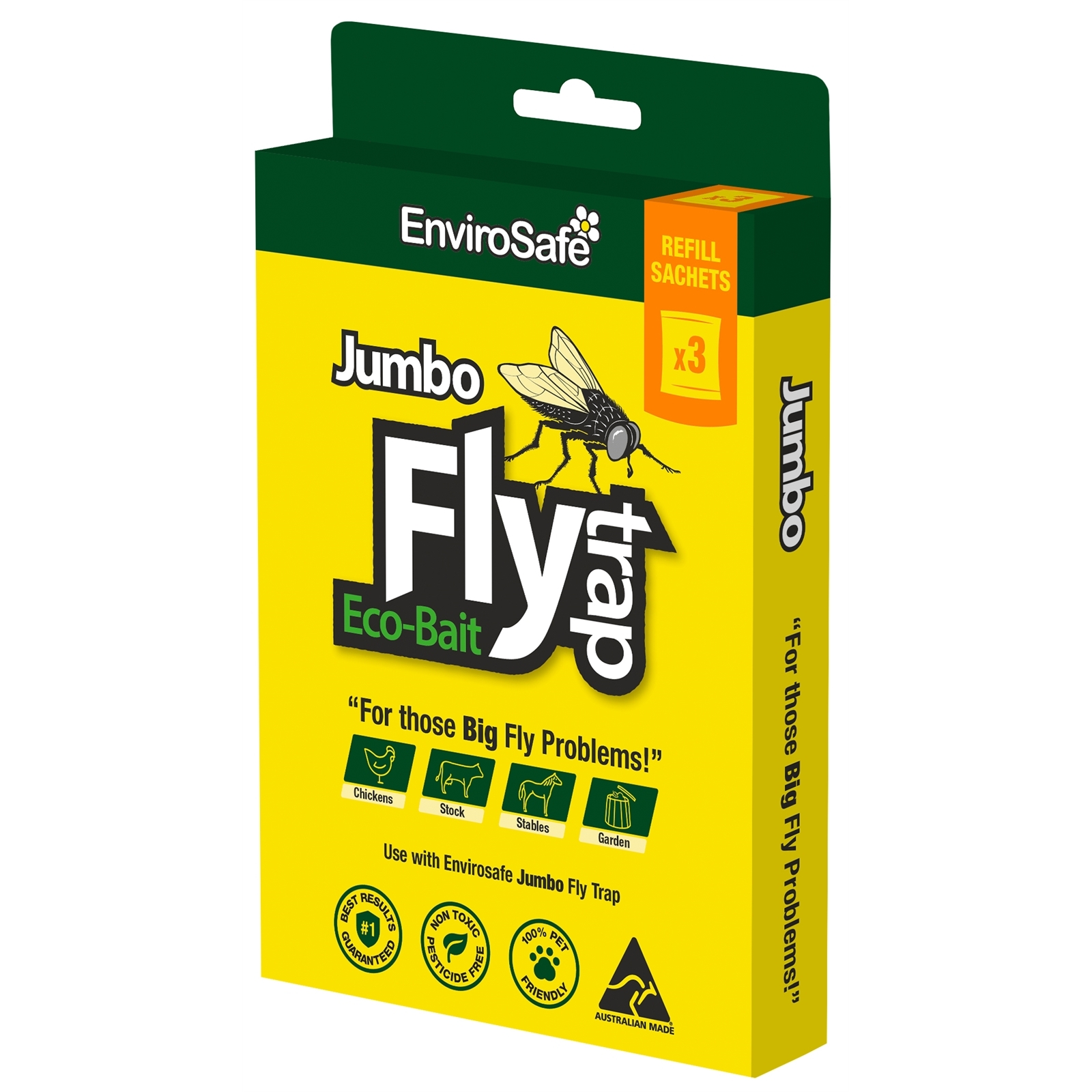 Envirosafe Jumbo Fly Trap Bait Attractant Refills 3 Pack Bunnings Australia