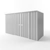 EnduraShed 3.75 x 1.5 x 2.12m Tall Flat Roof Garden Shed - Zincalume