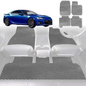 6D Diamond Car Floor Mats for Subaru BRZ 2021-Current-Full Set-Grey-Outback GT