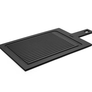 Woll Cut & Serve Board Durable Kitchen Handle W/ Ribs 49x25x0.7cm Black