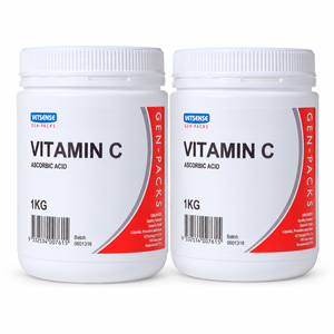 Gen Pack Vitamin C Powder 2kg | 2 x 1kg Animal Supplement Multipack