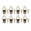 Everhang 10kg Brass Plated Picture Hanging Triangle D-Ring - 8 Pack