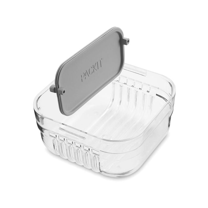 Packit Mod 13cm Snack Bento Box W/ Removable Divider - Steel Grey