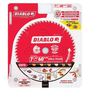 Diablo 184mm 60T Ultra Finish Circular Saw Blade