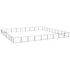 vidaXL Dog Kennel Black Steel Outdoor Puppy Enclosure Dog Pet Supply Cage